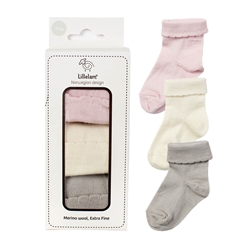 Bilde av 3pk ullsokk gavepakke div farger