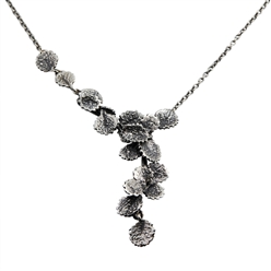 Bilde av Løv halskjede, oksidert