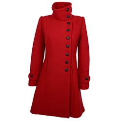 Bilde av Helle tovet ullkåpe rød