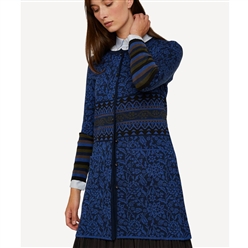 Bilde av Silkevei lang cardigan blå