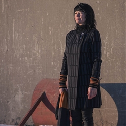 Bilde av Lang jakke  sort/grå fra DUODU