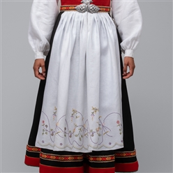 Bilde av Materialpakke brodert forkle til Vestfold Husflidslagskvinnebunad 56 mod