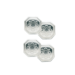 Bilde av Mansjettknappar Nedre Buskerud dobbel, kvit