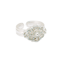 Bilde av Bunadsring med krus, kvit