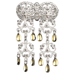 Bilde av Halssølje med drypplauv, kvit/forgylt