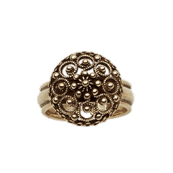 Bilde av Bunadsring filigran, gamalforgylt