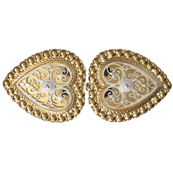 Bilde av Beltespenne med kruser og syhol, forgylt/kvit