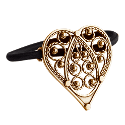 Bilde av Hårstrikk - Hjartefiligran, gamalforgylt