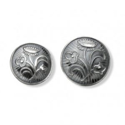 Bilde av Stor knapp, tinn. Nordlandssølv