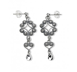 Bilde av Lang ørepynt, oksydert. Nordlandssølv