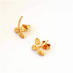 Bilde av Ask blomst øredobber, forgylt