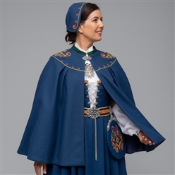 Bilde av MATERIALPAKKE CAPE TIL VESTFOLD HUSFLIDSLAGS KVINNEBUNAD 32 MODELL