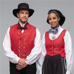 Bilde av MATERIALPAKKE DAMASK VEST, MANNSBUNADEN FOR NORDLAND OG TROMS