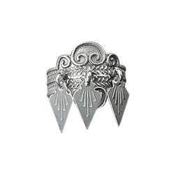 Bilde av Bunadsring med spirlauv, oksidert