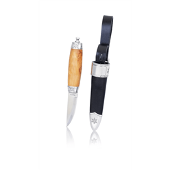 Bilde av Bunadskniv Snøfnugg tinn, med knapp Haugrud 94