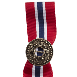 Bilde av 17.mai-sløyfepin 2i1, gamalforgylt