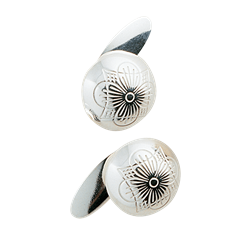 Bilde av Mansjettknappar med botn, kvit