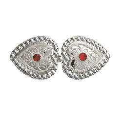 Bilde av Capespenne med raud stein, kvit