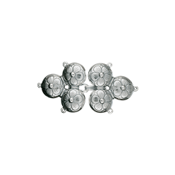 Bilde av Capespenne 3 kløverknappar,oksidert