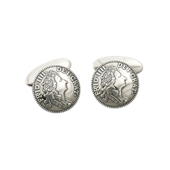 Bilde av Mansjettknappar myntknapp, oksidert