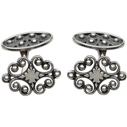 Bilde av Mansjettknappar Nordmøre oval, oksidert