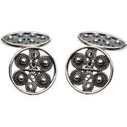 Bilde av Laga på Voss  Mansjettknappar Nordmøre rund, oksidert