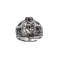 Bilde av Bunadsring stor kjærleiksring, oksidert