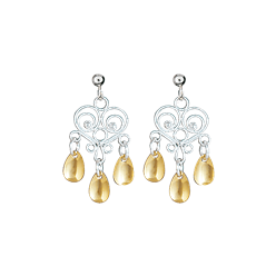 Bilde av Øyrepynt, kvit/forgylt