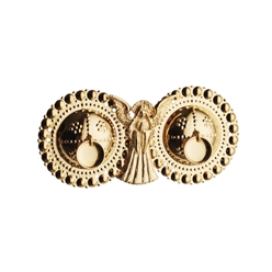 Bilde av Englespenne med trådkant lauv og syhol, forgylt