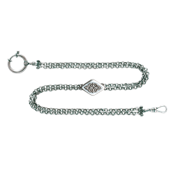 Bilde av Klokkekjede 37 cm, 2 rader kjede+lås, oksidert