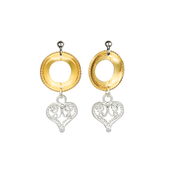 Bilde av Øyrepynt Hallingdal, kvit/forgylt