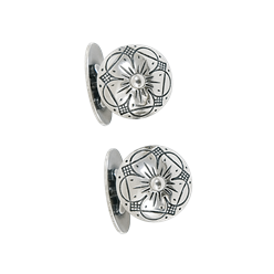 Bilde av Mansjettknappar med stivt mellomstykke, oksidert