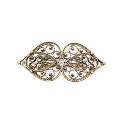 Bilde av Hårspenne hjartefiligran, stort, gamalforgylt