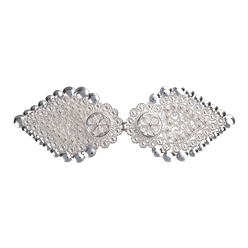 Bilde av Belte/jakkespenne, kvit