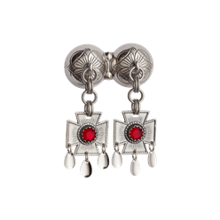 Bilde av Halssølje med raud stein, oksidert