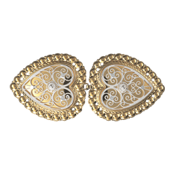 Bilde av Beltespenne med kruser og syhol, forgylt/kvit