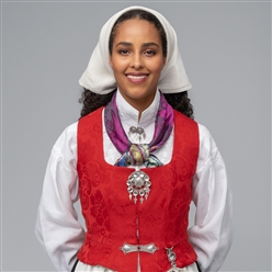 Bilde av Materialpakke, rød vest til Balsfjordbunaden