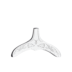 Bilde av Veskekrok Lofoten forsølva til barn, kvit