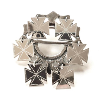 Bilde av Stor Ringerike sølje med gravert korsløv 