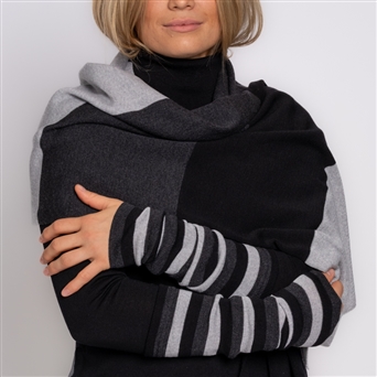 Bilde av Pulsvanter mørk/lys grå