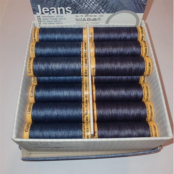 Jeans tråd mørk blå