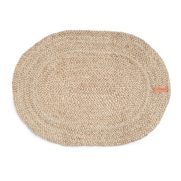 Bordbrikke, jute, oval