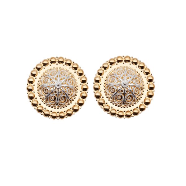 Borer 40 mm med kruser til skinnlist, forgylt/kvit