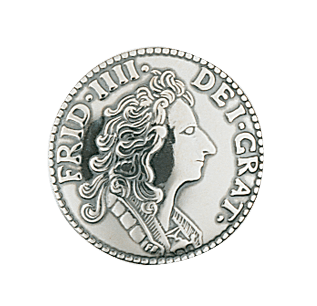 Knapp 19 mm mynt, oksidert