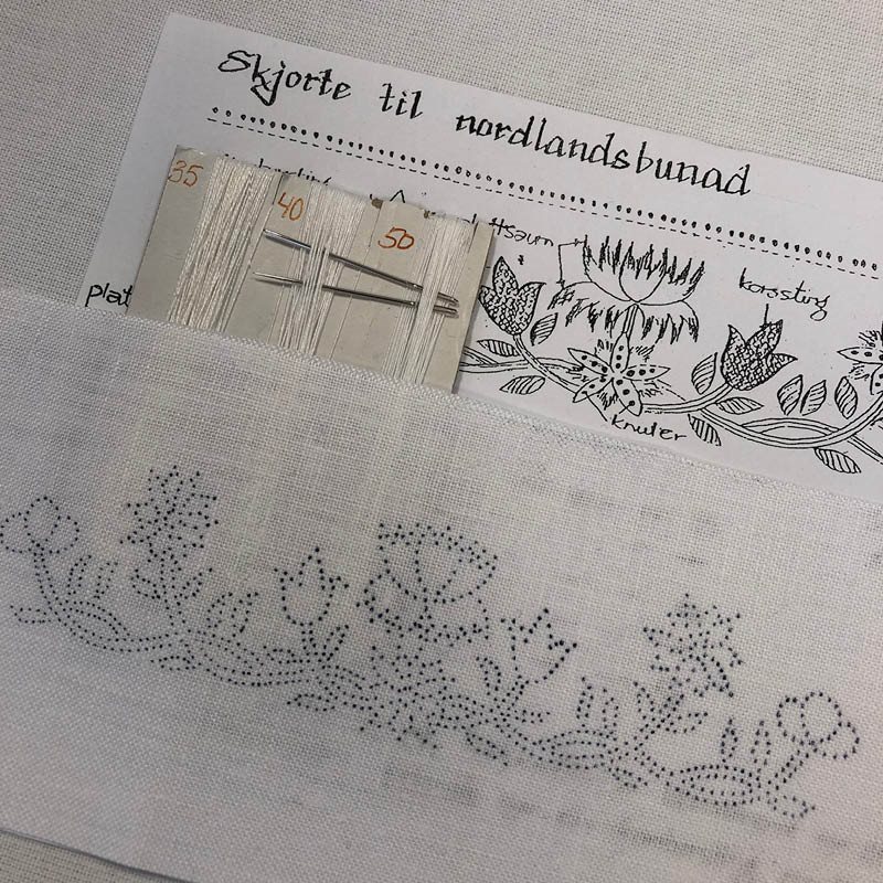 MATERIALPAKKE PÅTEGNET NORDLANDSKJORTE I LIN