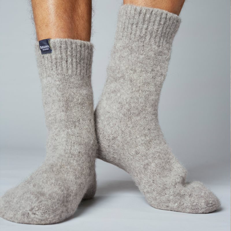 Skarv tovede sokker lysgrå
