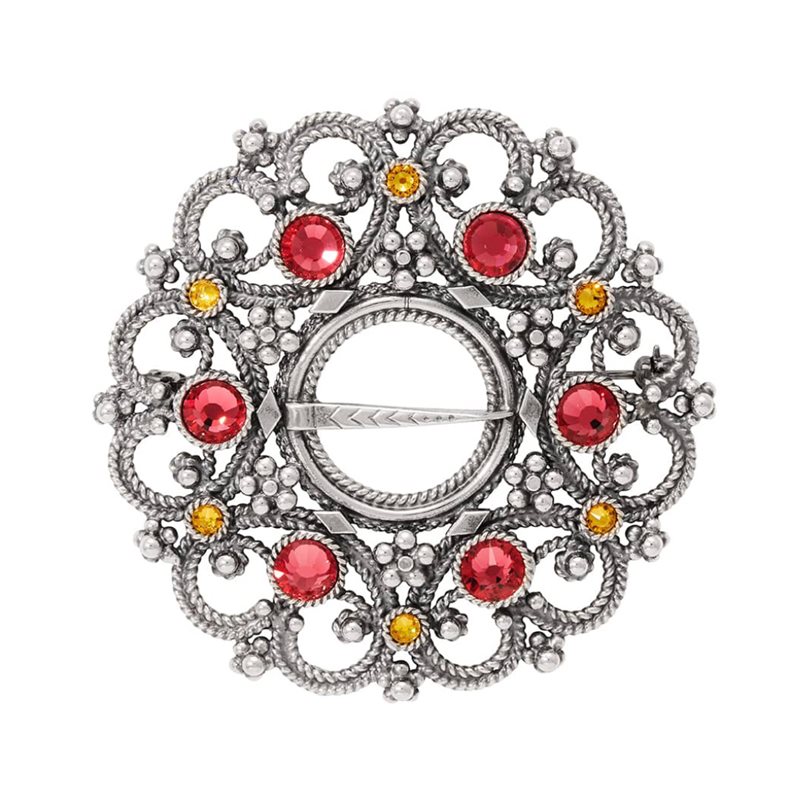 Rosesølje oksidert, med store og små krystaller