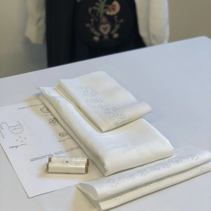 Materialpakke skjorte til Ringeriksbunad
