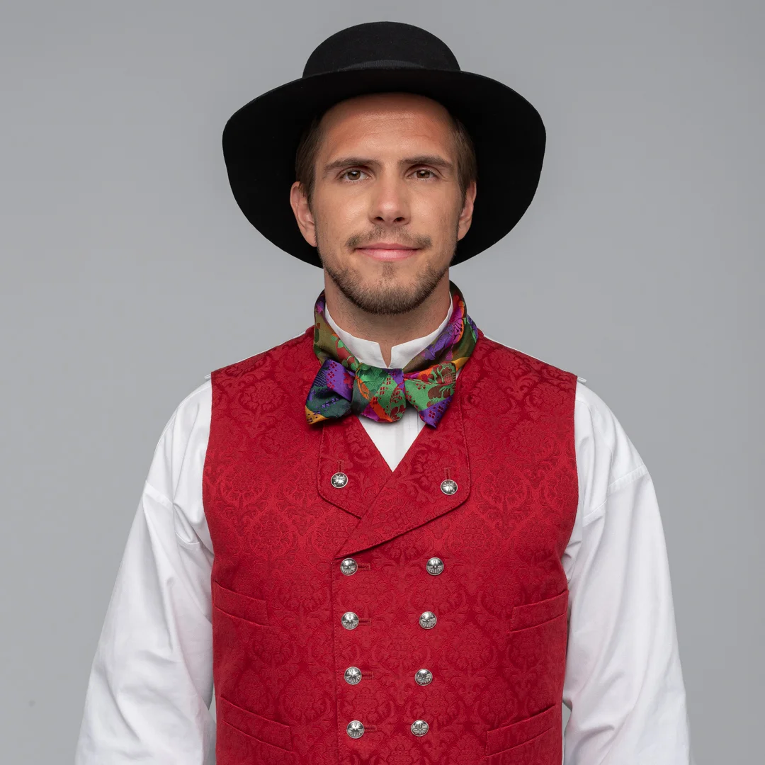 Materialpakke damask vest, mannsbunaden for Nordland og Troms