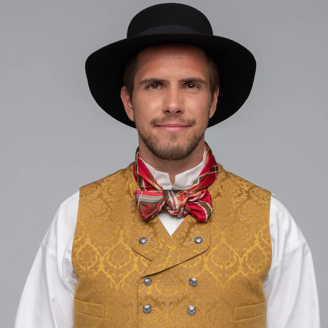 Materialpakke damask vest, mannsbunaden for Nordland og Troms